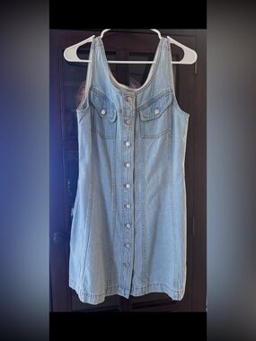 Madewell Light Wash Denim Button-Up Mini Dress